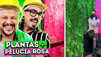 DIVAS À OBRA #3: NOSSO NOVO BANHEIRO DE PELÚCIA ROSA + PAREDE DE PLANTA | Diva Depressão