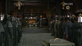 Lü Bu atira uma flecha através de uma alabarda