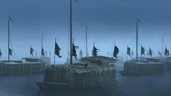 Zhuge Liang coleta flechas com barcos de palha